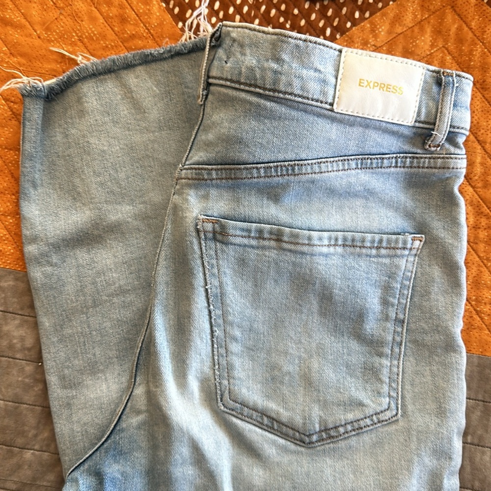 Express High-Rise Straight Ankle Jeans